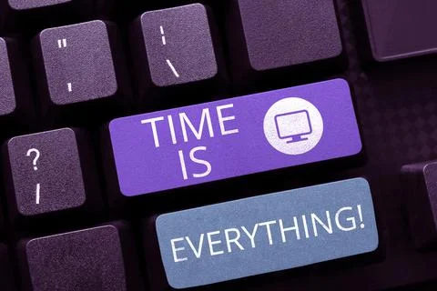 Writing displaying text Time Is Everything. Word for significance of time Stockfoto's