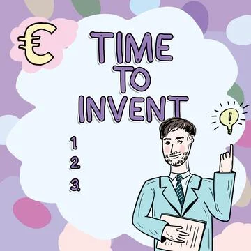 Writing displaying text Time To Invent. Business showcase Invention of something Stock Illustration