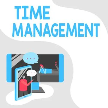 Writing displaying text Time Management. Business showcase Schedule Planned for 库存插图