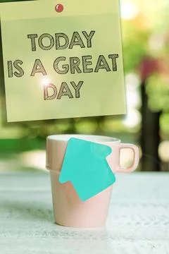 Writing displaying text Today Is A Great Day. Business overview Enjoying the Stock-Fotos