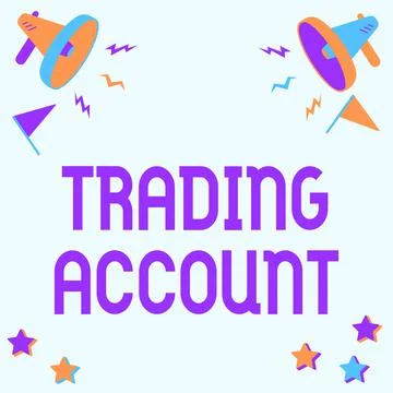 Writing displaying text Trading Account. Business showcase investment account Stock Illustration