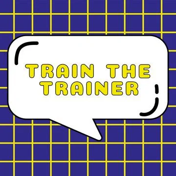 Writing displaying text Train The Trainer. Business overview identified to teach 스톡 일러스트