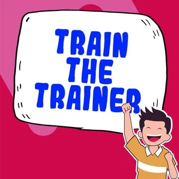 Writing displaying text Train The Trainer. Business overview identified to teach 库存插图