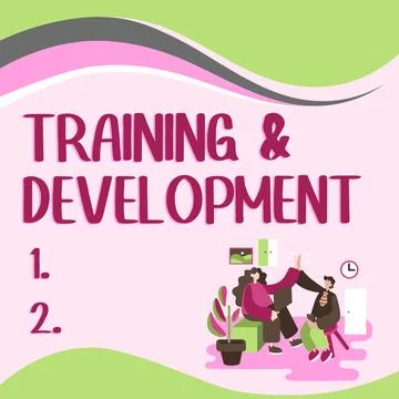 Writing displaying text Training Development. Conceptual photo Organize Illustrazione stock