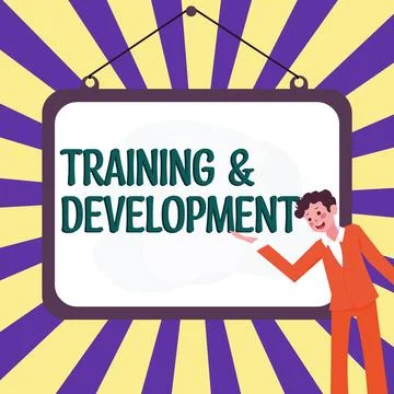 Writing displaying text Training Development. Business showcase Organize Stock Illustration