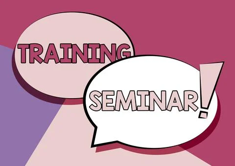 Writing displaying text Training Seminar. Concept meaning Academic instruction イラスト素材