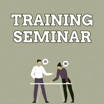 Writing displaying text Training Seminar. Concept meaning Academic instruction イラスト素材