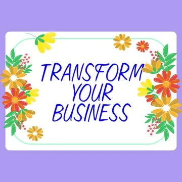 Writing displaying text Transform Your Business. Business idea Modify energy on Ilustración de archivo