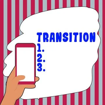 Writing displaying text Transition. Concept meaning a dramatic or sweeping Illustrazione stock