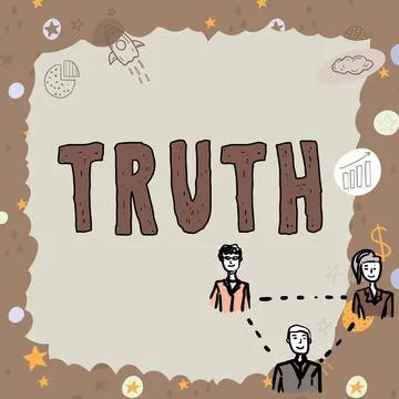 Writing displaying text Truth. Business idea used to mean being in accord with Stock Illustration