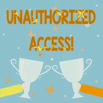 Writing displaying text Unauthorized Access. Business approach use of a computer イラスト素材