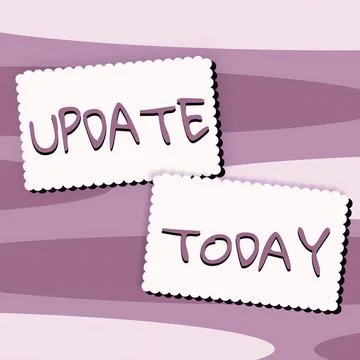 Writing displaying text Update. Business concept up to date as by adding new イラスト素材