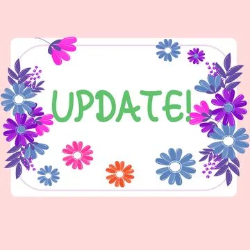 Writing displaying text Update. Word Written on Make something more modern Stockillustratie