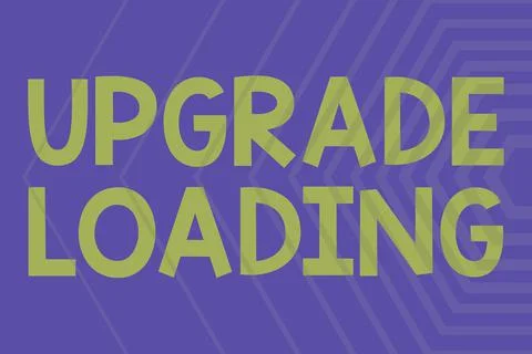 Writing displaying text Upgrade Loading. Business showcase advancement of Illustrazione stock