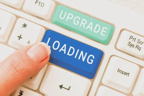 Writing displaying text Upgrade Loading. Business showcase advancement of Stockfoto's