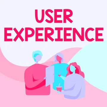 Writing displaying text User Experience. Business concept using website Stock Illustration
