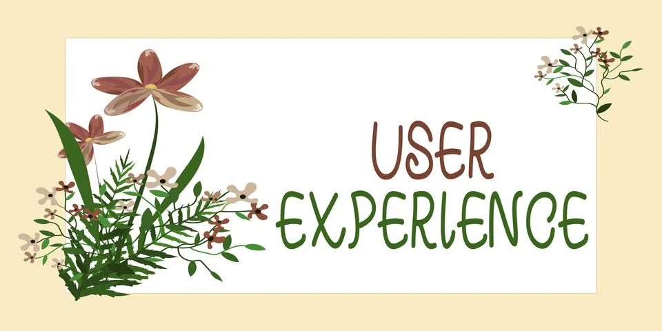 Writing displaying text User Experience. Concept meaning using website Illustrazione stock