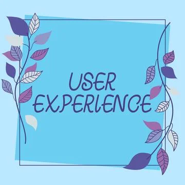 Writing displaying text User Experience. Business concept using website Illustrazione stock