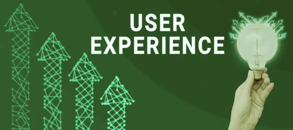 Writing displaying text User Experience. Word for how a person reacts and feels Fotos de archivo