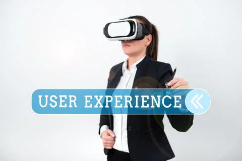Writing displaying text User Experience. Business showcase how a person reacts Fotos de archivo