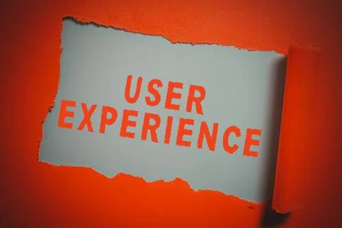 Writing displaying text User Experience. Word for how a person reacts and feels Stock Photos
