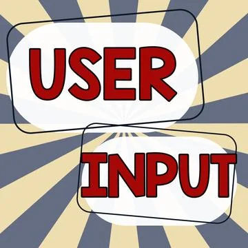 Writing displaying text User Input. Conceptual photo Any information or data 스톡 일러스트