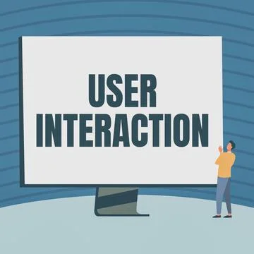 Writing displaying text User Interaction. Word Written on how the customer acts 스톡 일러스트