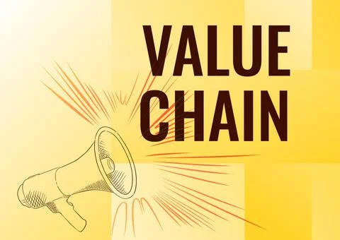 Writing displaying text Value Chain. Business idea set of functional activities Stock Illustration