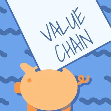 Writing displaying text Value Chain. Business overview set of functional Stock Illustration