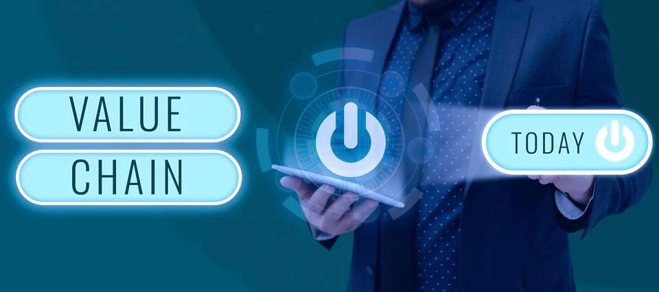 Writing displaying text Value Chain. Internet Concept Business manufacturing  Stock Photos