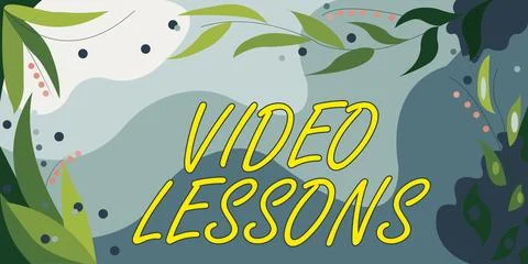 Writing displaying text Video Lessons. Word Written on Online Education material Stock Illustration