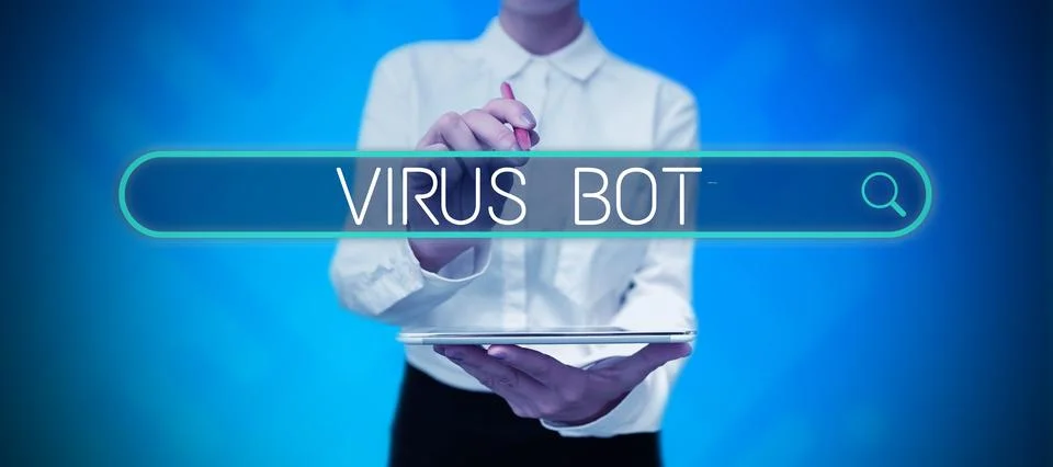 Writing displaying text Virus Bot. Word for malicious self-propagating malware Stock Photos