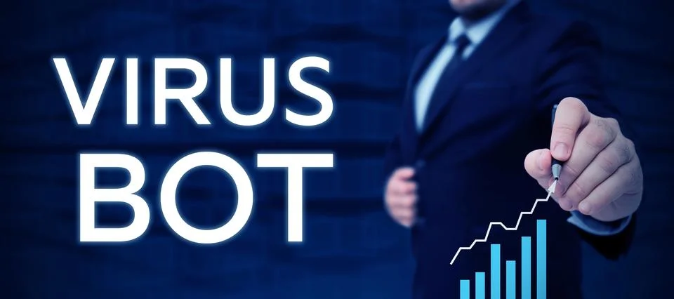 Writing displaying text Virus Bot. Word Written on malicious self-propagating Stock Photos