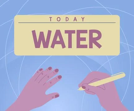 Writing displaying text Water. Internet Concept colourless transparent odourless Stock Illustration