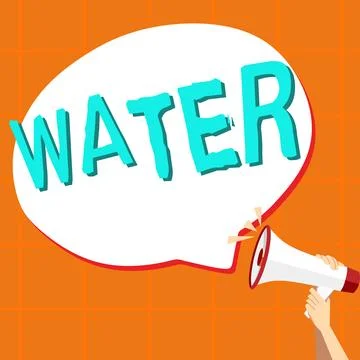 Writing displaying text Water. Internet Concept colourless transparent odourless Stock Illustration