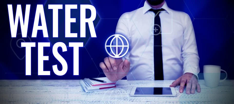 Writing displaying text Water Test. Business overview Sampling of various liquid Stock Photos