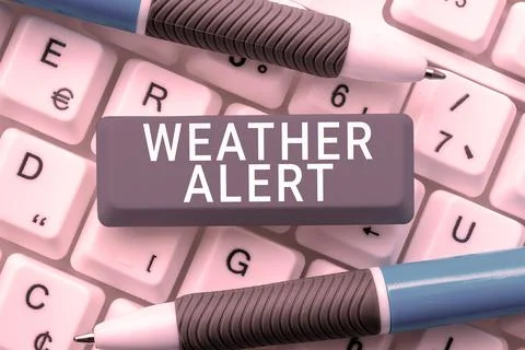 Writing displaying text Weather Alert. Business showcase urgent warning on the Stock Photos