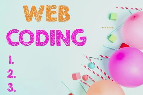 Writing displaying text Web Coding. Business concept a system of symbols and 스톡 사진