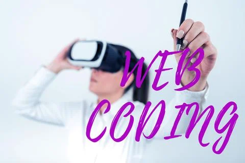 Writing displaying text Web Coding. Business overview work involved in 写真素材