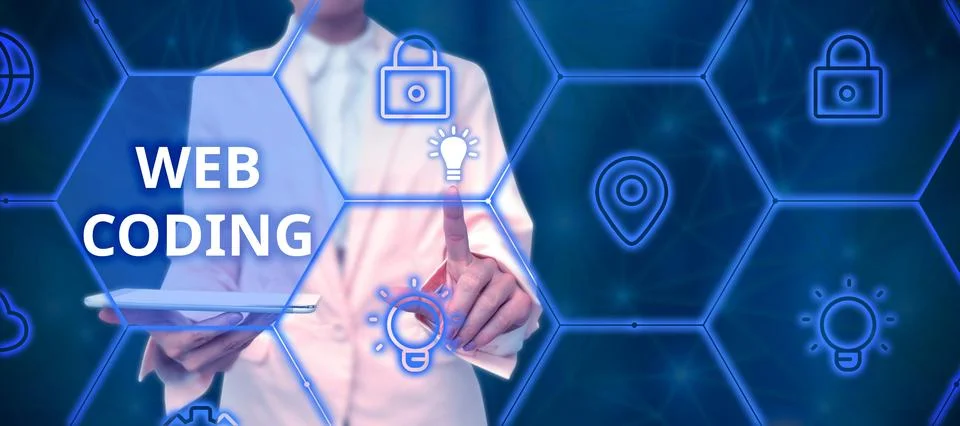 Writing displaying text Web Coding. Internet Concept work involved in developing Stock Photos