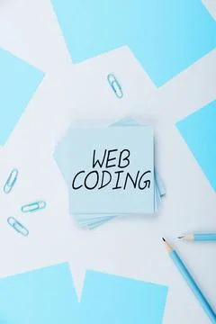 Writing displaying text Web Coding. Internet Concept work involved in developing Stock Photos