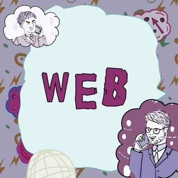 Writing displaying text Web. Concept meaning a system of Internet servers that 스톡 일러스트
