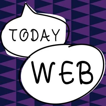 Writing displaying text Web. Concept meaning a system of Internet servers that Illustrazione stock