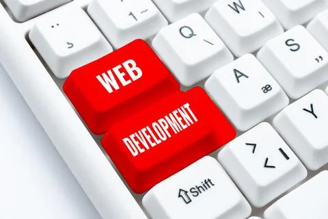 Writing displaying text Web Development. Internet Concept dealing with Foto stock