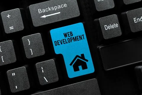Writing displaying text Web Development. Internet Concept Web Development Stock Photos