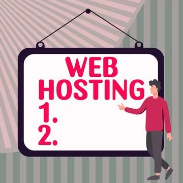 Writing displaying text Web Hosting. Business overview The activity of providing Stock Illustration