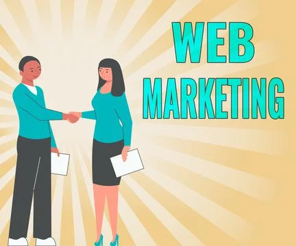 Writing displaying text Web Marketing. Business idea Electronic commerce Stock Illustration