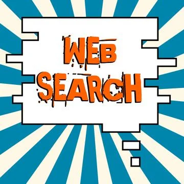 Writing displaying text Web Search. Concept meaning software system designed to Stockillustratie