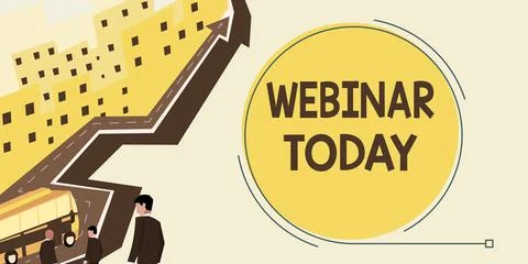 Writing displaying text Webinar Today. Conceptual photo live online educational Stock Illustration