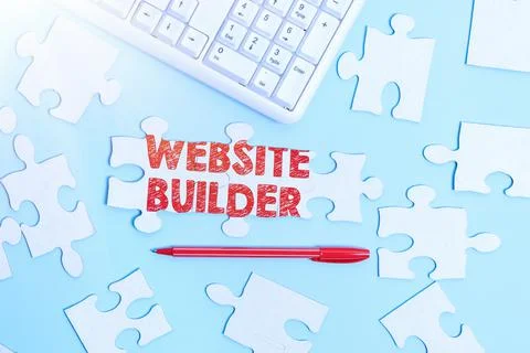 Writing displaying text Website Builder. Conceptual photo construction of 스톡 사진